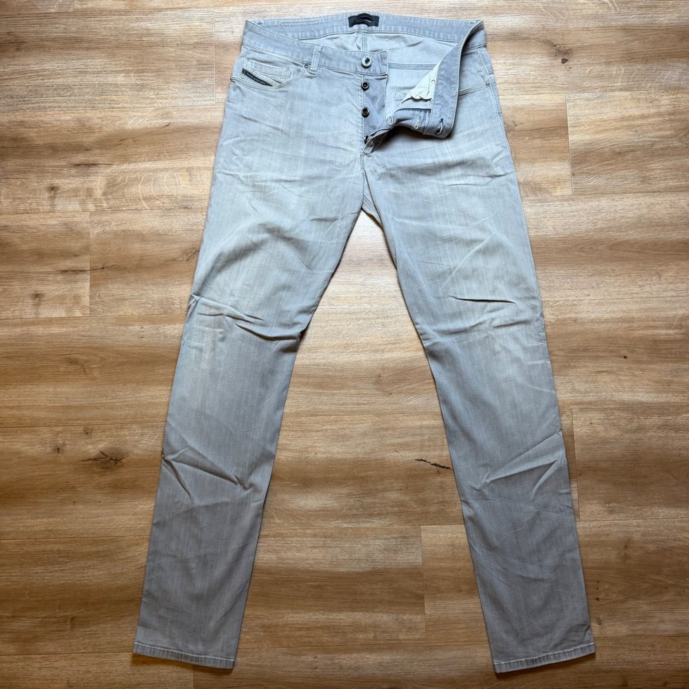 Diesel Black Gold Jeans Mens 33 Gray Superbia-NP Slim Straight Made Italy 8G62J